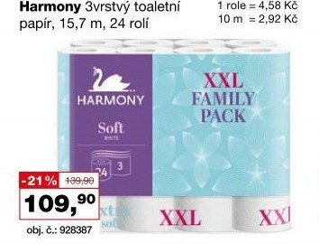 Harmony 3vrstvý toaletní papír