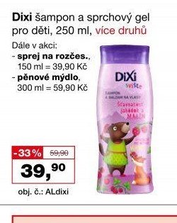 Dixi šampon a sprchový gel pro děti, 250 ml, více druhů