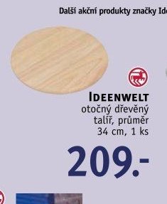 IDEENWELT otočný dřevěný talíř