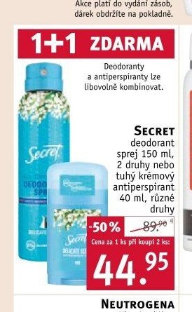 Secret deodorant