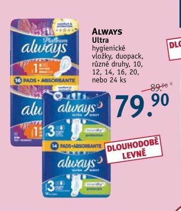Always Ultra hygienické vložky