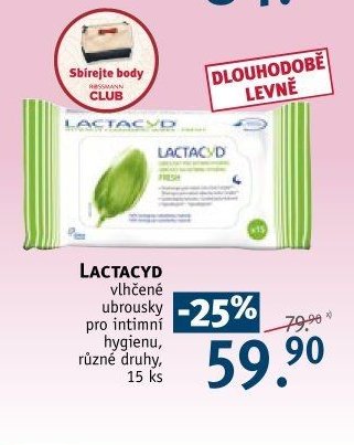 LACTACYD vlhčené ubrousky