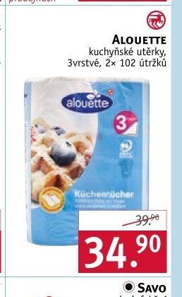 Alouette kuchyňské utěrky, 3vrstvé, 2× 102 útržků