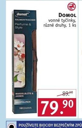 Domol vonné tyčinky, různé druhy, 1 ks