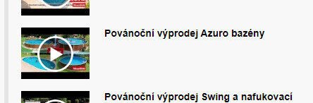 Povánoční výprodej Azuro bazény
