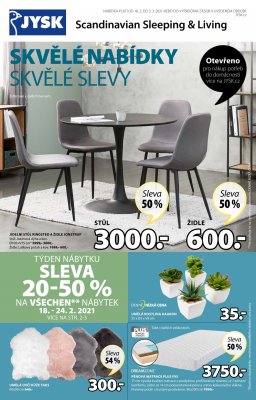 aktuální leták Jysk 18.2.2021-3.3.2021