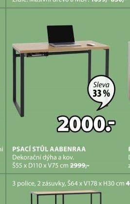 Psací stůl Aabenraa - Jysk aktualniletaky.eu
