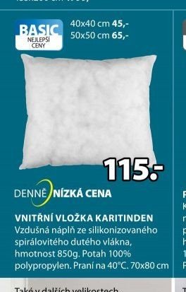 VNITŘNÍ VLOŽKA KARITINDEN