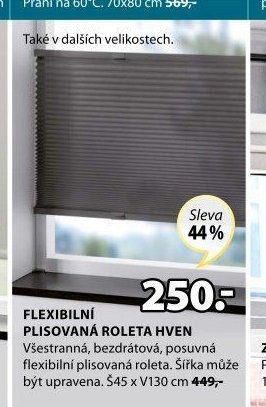 FLEXIBILNÍ PLISOVANÁ ROLETA HVEN