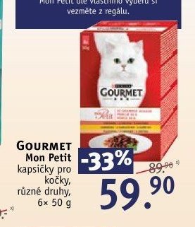 GOURMET Mon Petit kapsičky pro kočky, různé druhy, 6x 50 g - ROSSMANN drogerie aktualniletaky.eu