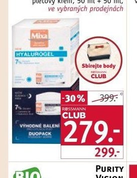 MIXA Hyalurogel duopack denní a noční pleťový krém - ROSSMANN drogerie aktualniletaky.eu