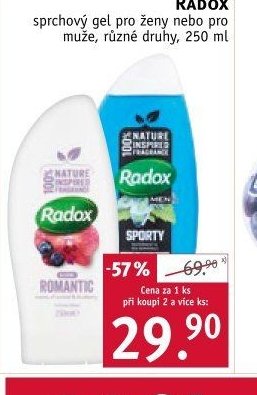 RADOX sprchový gel - ROSSMANN drogerie aktualniletaky.eu