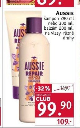 Aussie šampon 290 ml nebo 300 ml, balzám 200 ml - ROSSMANN drogerie aktualniletaky.eu