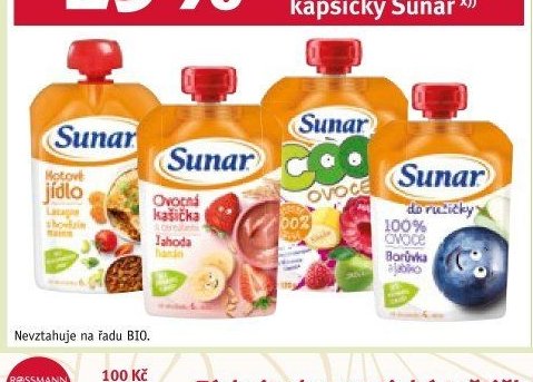 Sunar ovocná kašička/jídlo