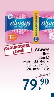 Always Ultra dámské hygienické vložky
