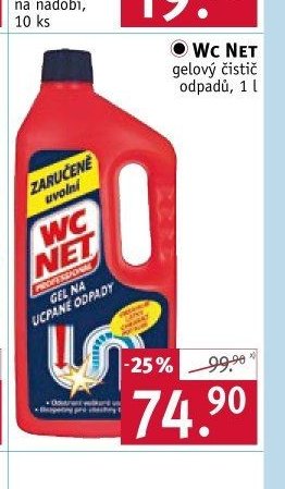 WC NET gelový čistič odpadů