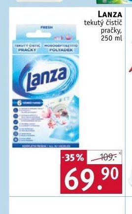 LANZA tekutý čistič pračky, 250 ml