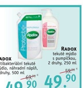 RADOX antibakteriální tekuté mýdlo, náhradní náplň, 2 druhy, 500 ml