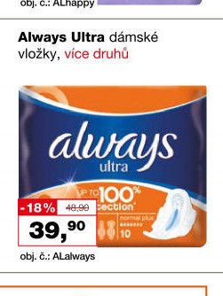 Always Ultra dámské vložky