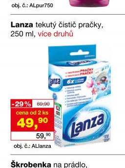 Lanza tekutý čistič pračky 250 ml