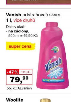 Vanish odstraňovač skvrn 1 l
