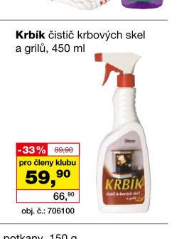 Krbík čistič krbových skel