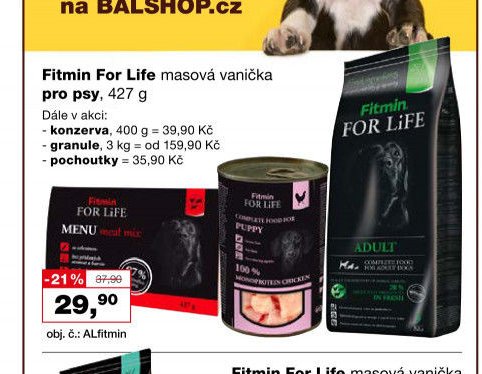 Fitmin For Life masová vanička pro psy
