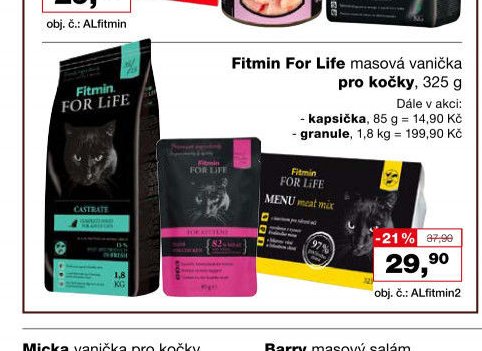 Fitmin For Life masová vanička pro kočky