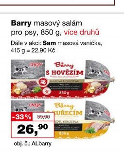Barry masový salám pro psy