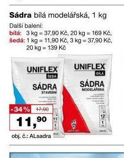 Sádra bílá modelářská, 1 kg