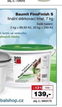 Baumit FinoFinish S finální stěrkovací tmel, 7 kg