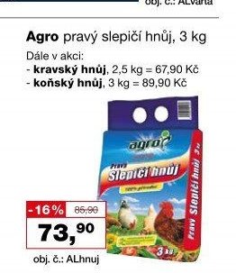 Agro pravý slepičí hnůj, 3 kg