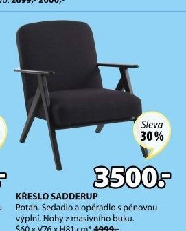 Křeslo SADDERUP - Jysk aktualniletaky.eu