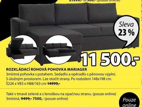 ROZKLÁDACÍ ROHOVÁ POHOVKA MARIAGER