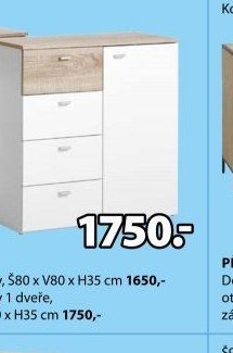 KOMODY BELLE (4 zásuvky 1 dveře)