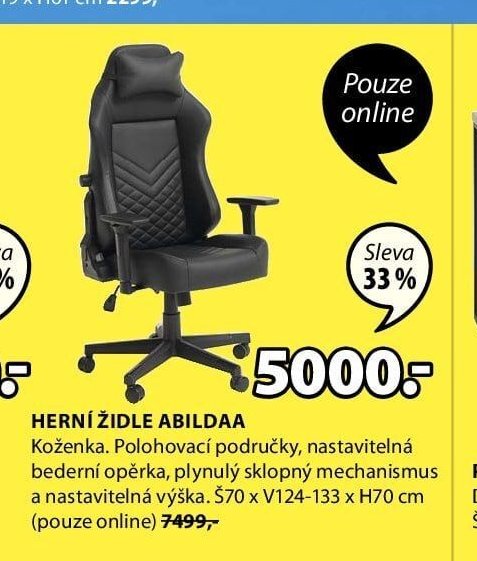 HERNÍ ŽIDLE ABILDAA - Jysk aktualniletaky.eu