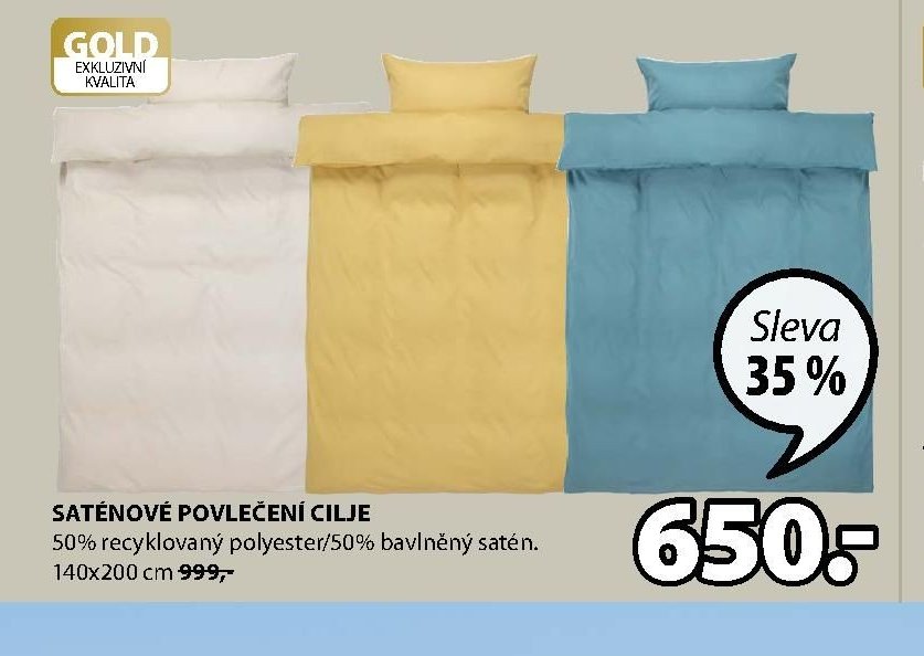 SATÉNOVÉ POVLEČENÍ CILJE