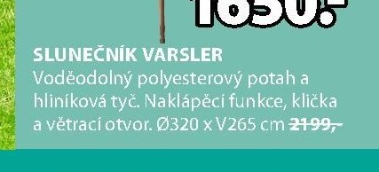 Slunečník VARSLER - Jysk aktualniletaky.eu