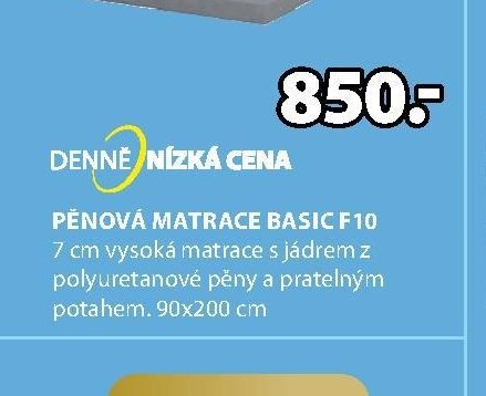 PĚNOVÁ MATRACE BASIC F10 - Jysk aktualniletaky.eu
