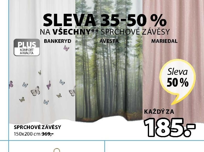 Sprchové závěsy