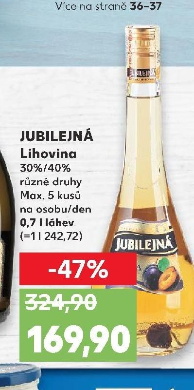 JUBILEJNÁ Lihovina