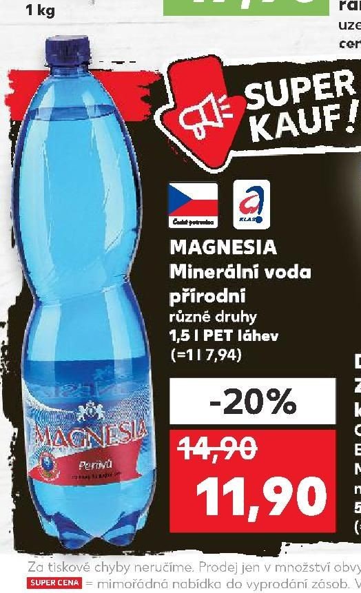 MAGNESIA Minerální voda