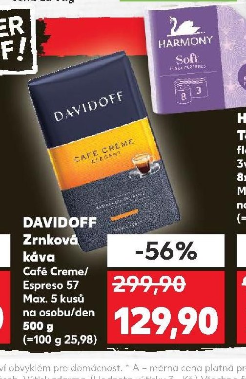 DAVIDOFF Zrnková káva