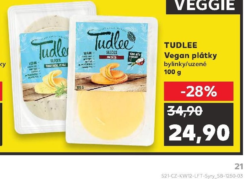 TUDLEE Vegan plátky