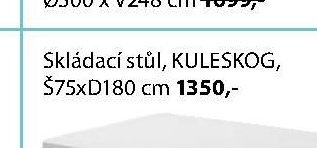 Skládací stůl KULESKOG