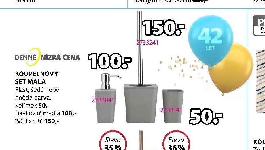 Koupelnový set Mala - Jysk aktualniletaky.eu