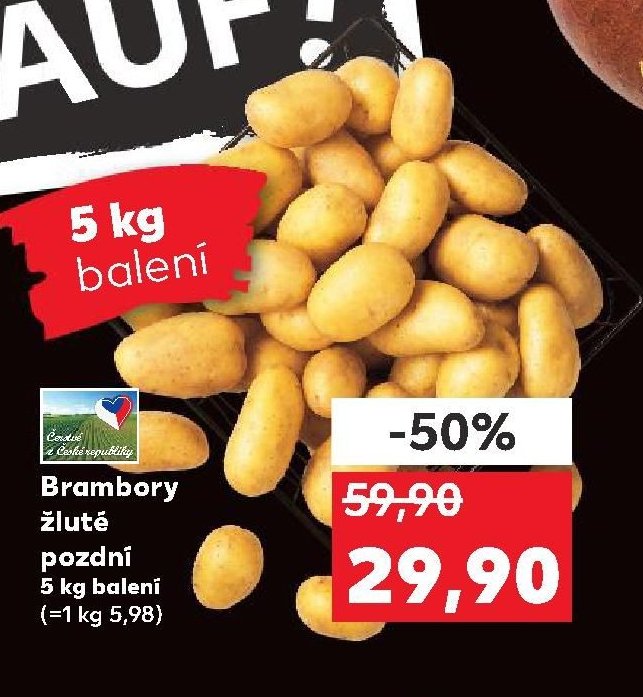 Brambory žluté pozdní 5 kg balení