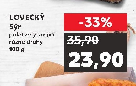 LOVECKÝ Sýr polotvrdý zrající