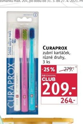 CURAPROX zubní kartáček, 3 ks