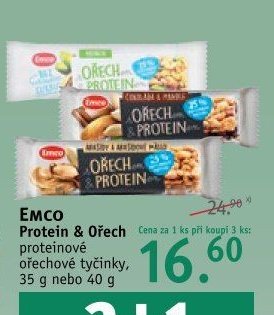 EMCO Protein & Ořech tyčinky, 35 g nebo 40 g